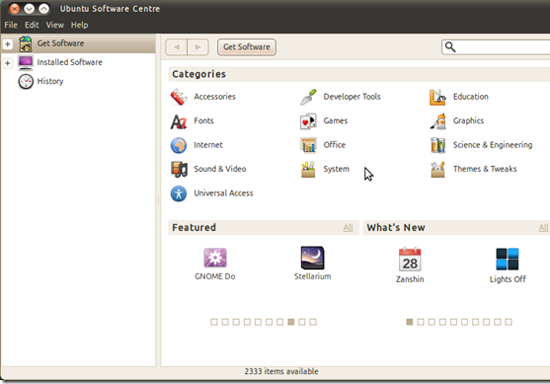ubuntu software centre